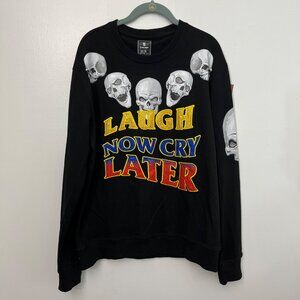 MOTIVE DENIM LAUGH NOW CRY LATER CREWNECK (BLACK) Size XL